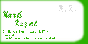 mark kszel business card